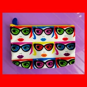 IPSY MOD RETRO POP ART Ladies in Sunglasses Print Makeup Bag